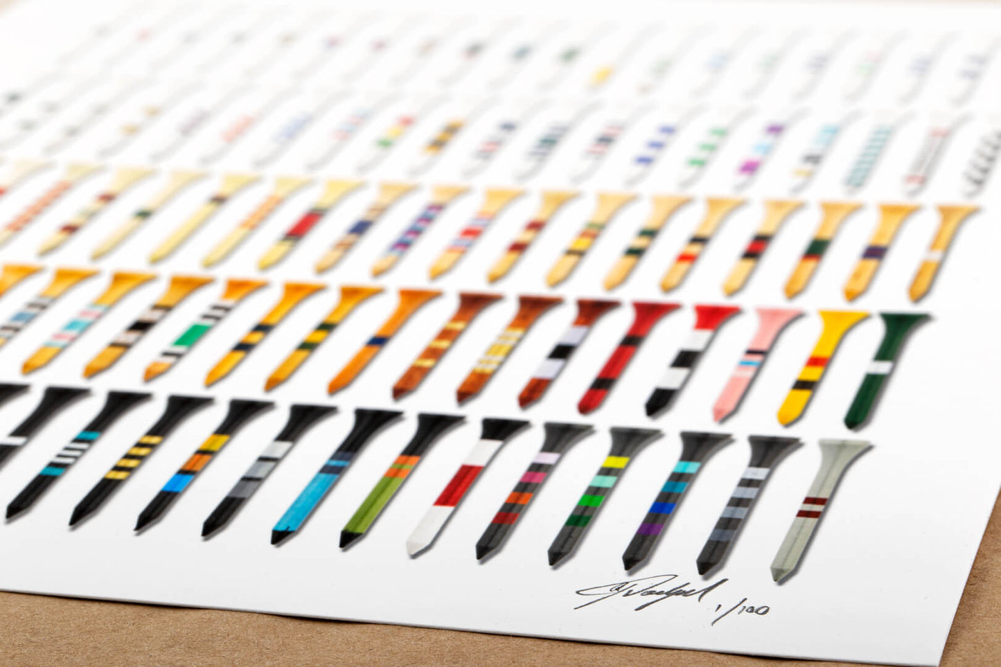 Stripe Show (100 Unique Wooden Tees)