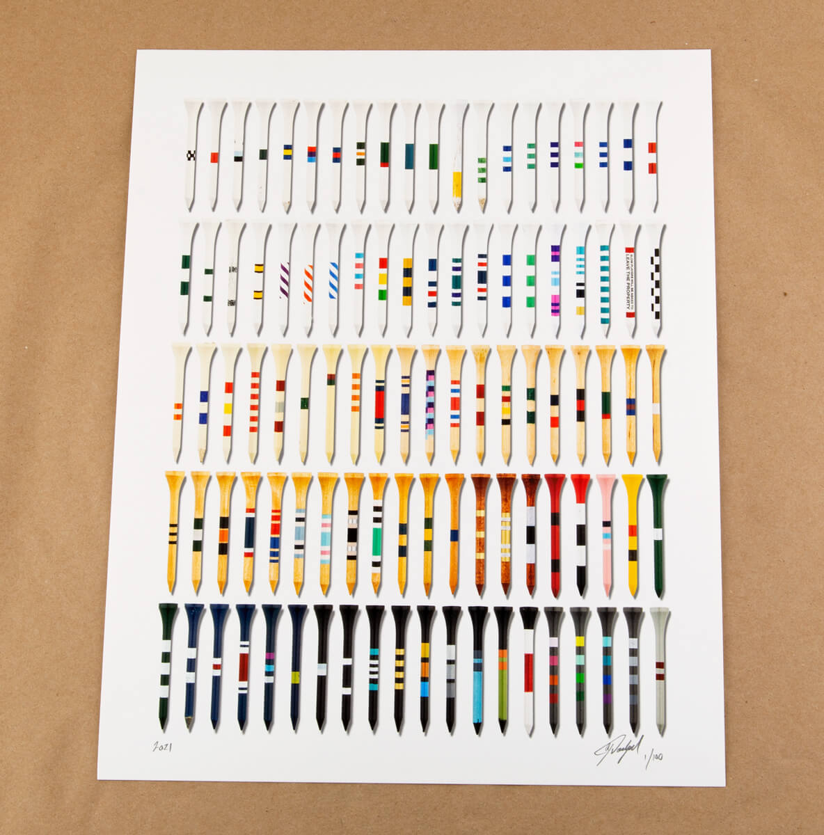 Stripe Show (100 Unique Wooden Tees)