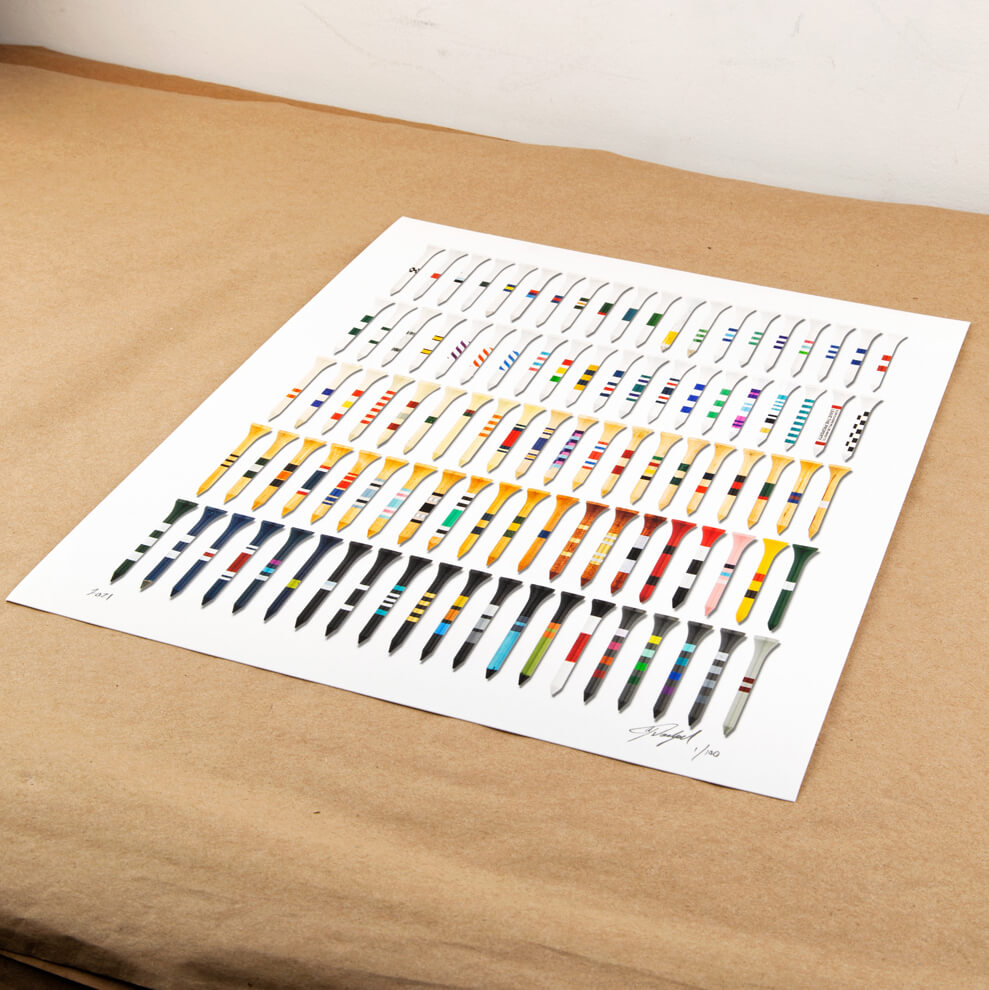 Stripe Show (100 Unique Wooden Tees)