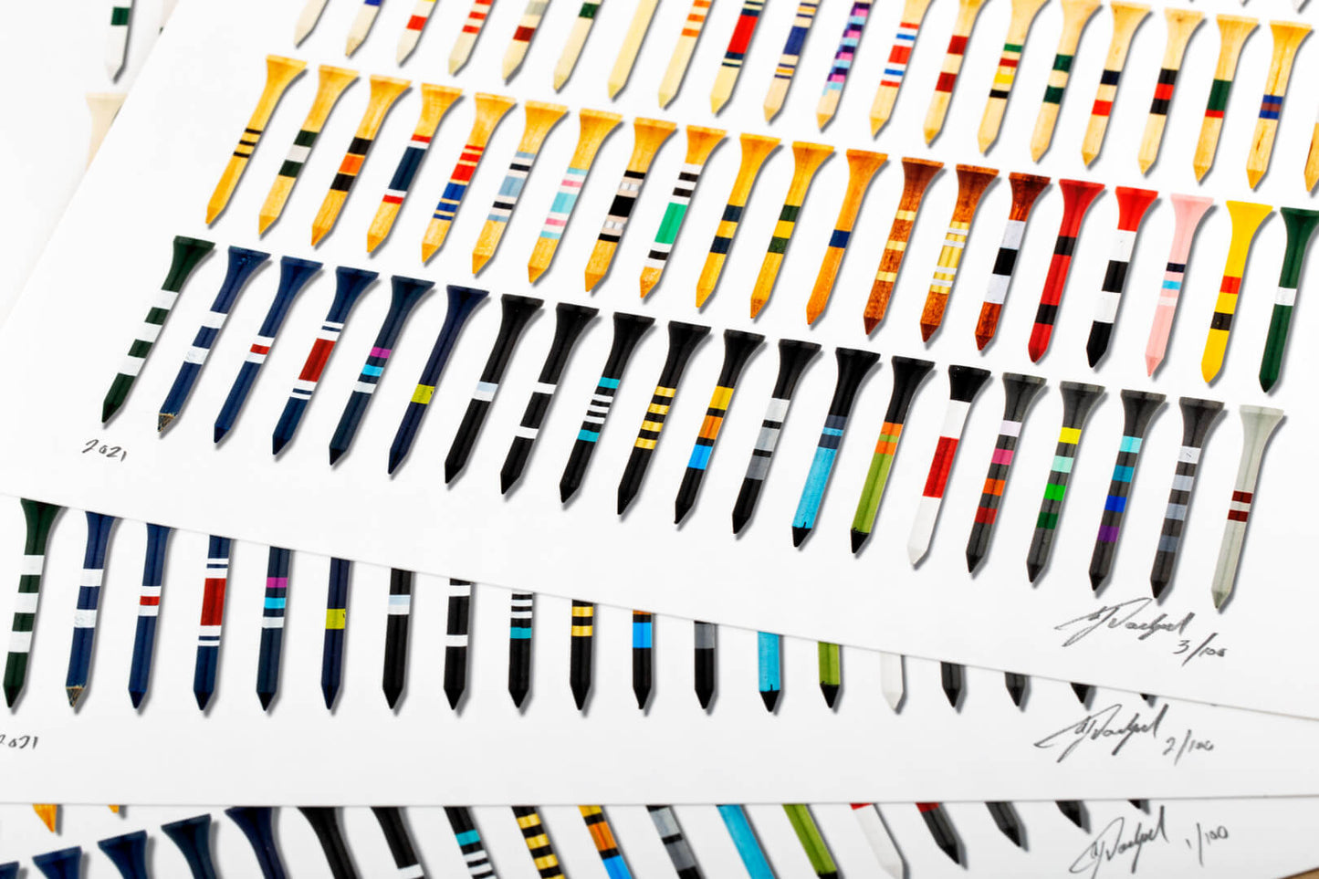 Stripe Show (100 Unique Wooden Tees)
