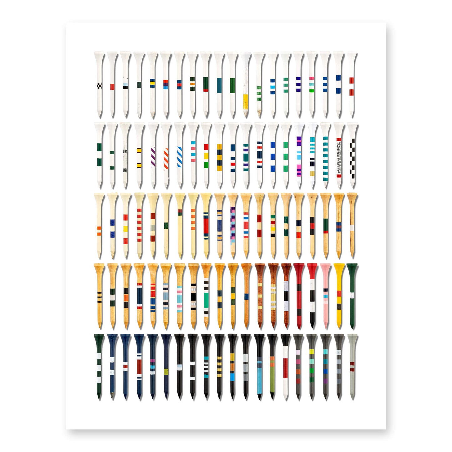 Stripe Show (100 Unique Wooden Tees)