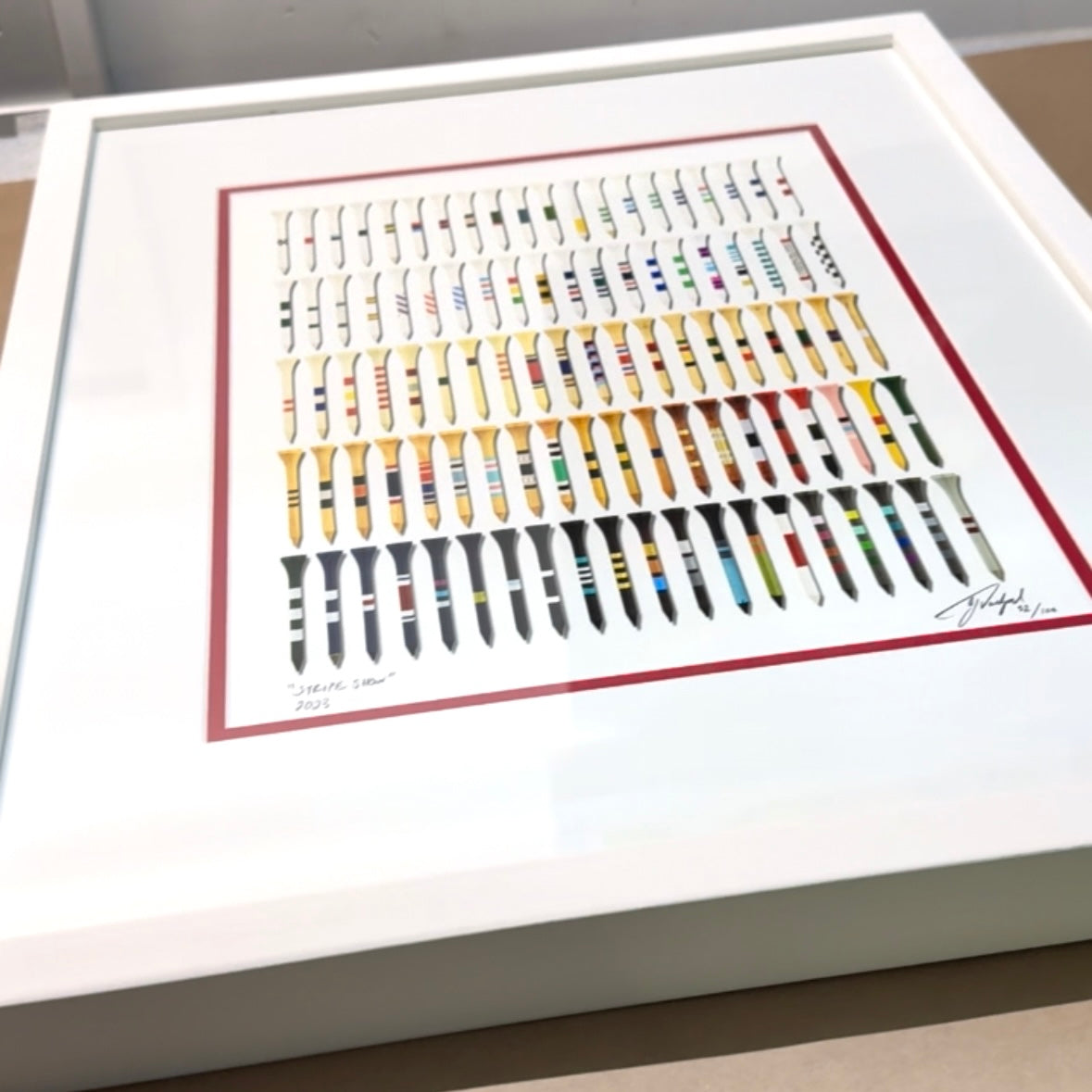 Stripe Show (100 Unique Wooden Tees)