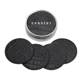 4 Coasters with Tin Box