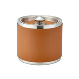 Leather Ice Bucket with Tongs