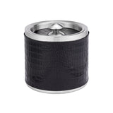 Leather Ice Bucket with Tongs